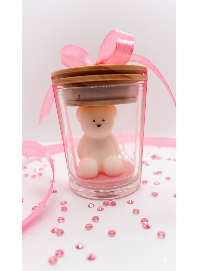 Serenity Candles شمعة سيرينيتي بير ماي لاف المعطرة – الإصدار الوردي الأنيق – فتيل واحد (٣٠ جم) - Image 1